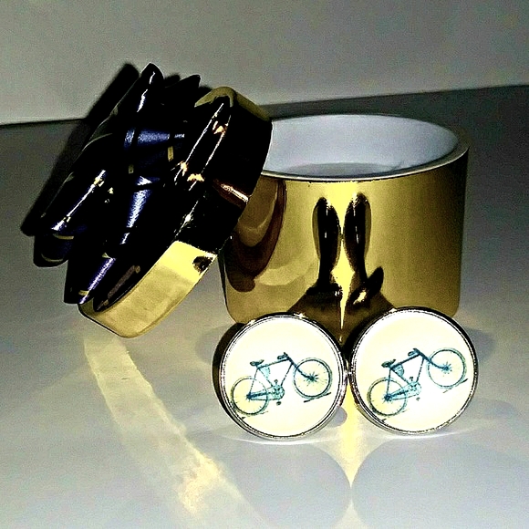 NEW Cufflinks: Bike Life! Stainless Steel. Gift Box Included! - Picture 5 of 6